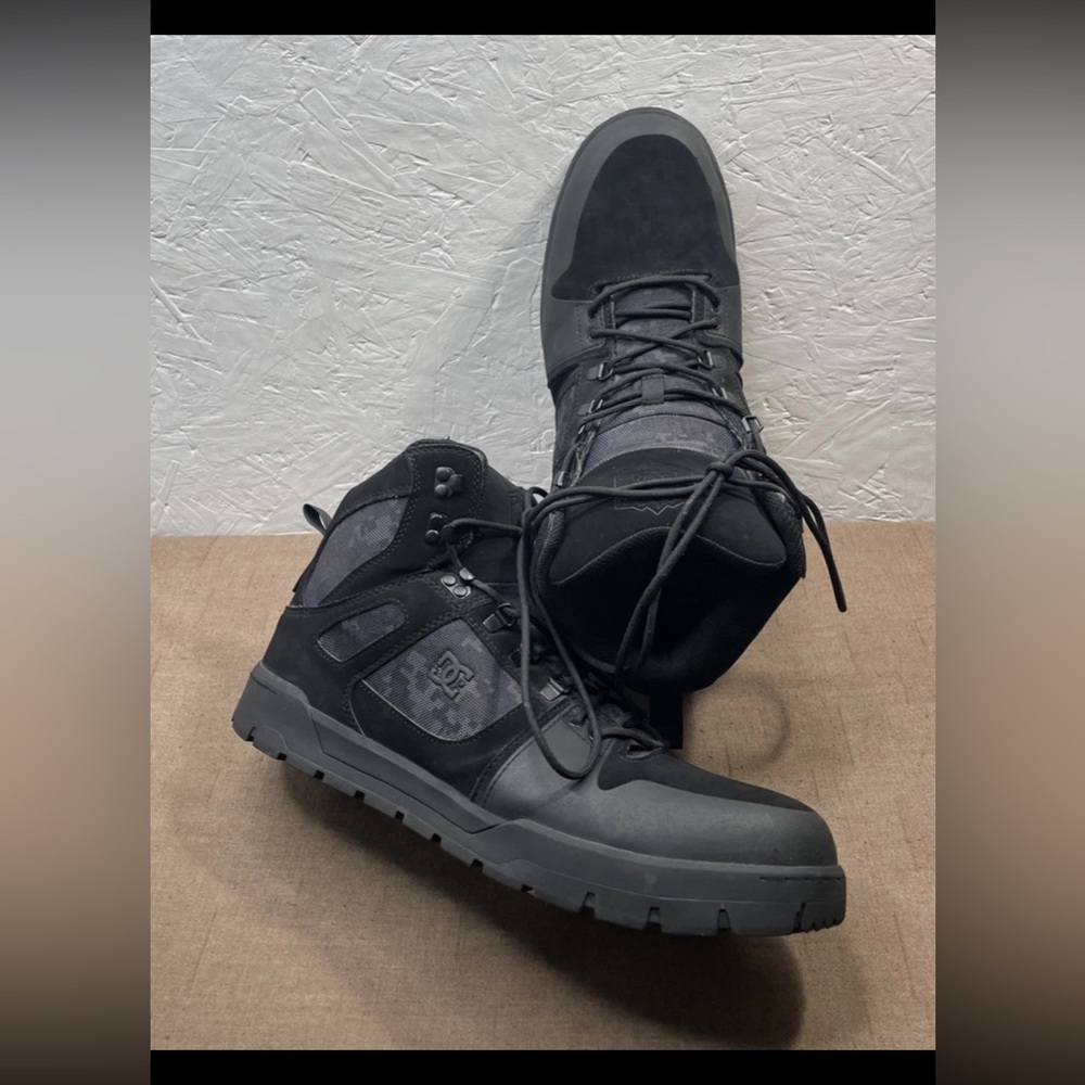 DC PureWork Men's Work Boots Waterproof Composite Toe EH Black Camo Size 13W
